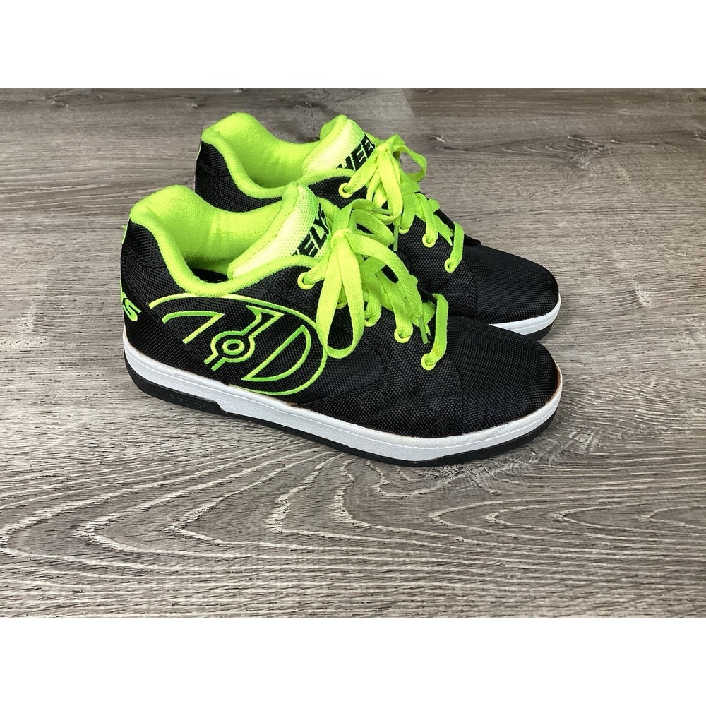 Heelys Propel 2.0 Black Neon Yellow Skate Shoes Sneaker Men's Size 7 With Wheels